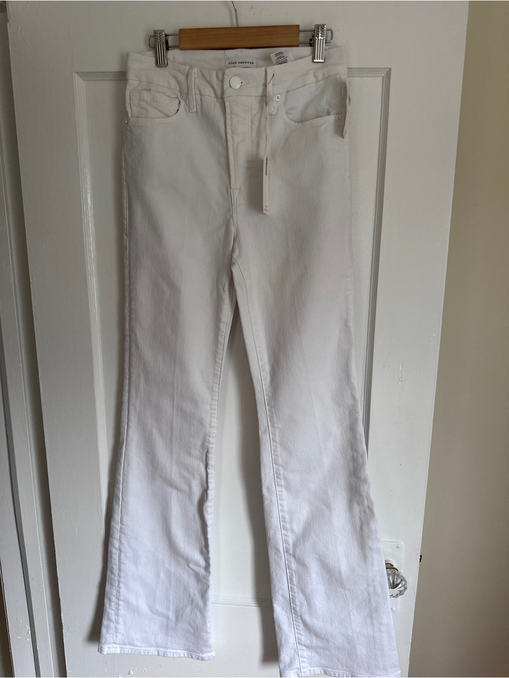 NWT Good American White High Rise Flare Jeans Size 8/29